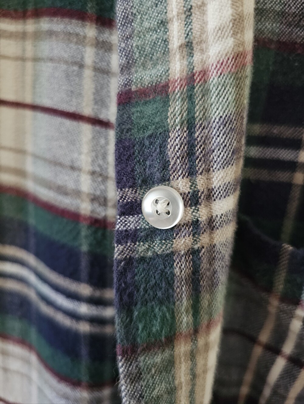 Vintage LL Bean Plaid Flannel Button-up Shirt - Picture 6 of 16